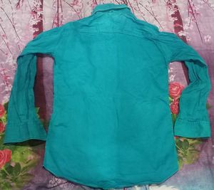 Teal Button-Down Shirt