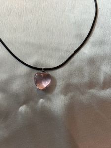 y2k Pink Heart Necklace