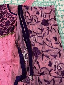 Pink Anarkali Kurta Set