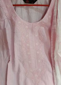 Pink Embroidered Kurta Set