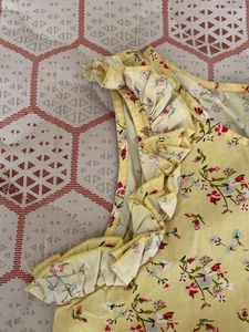 Girls Yellow Floral Dress