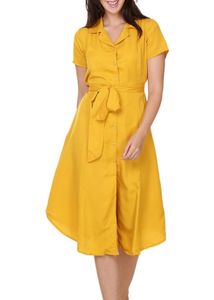 Yellow Shirt Dress