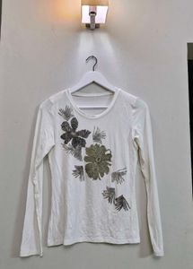 White Body Hugging Top