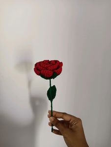 Crochet Red Rose 🌹