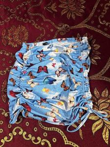 Butterfly Print Mini Skirt