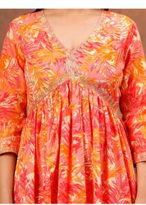 Floral Print Kurta