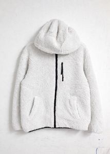HANGTEN White Fleece Hoodie