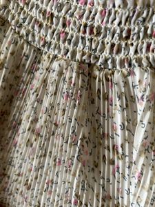 Short Ruffled White Floral Dress Sleeveless