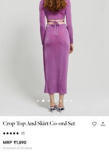 Urbanic Purple Skirt &amp; Crop Top Co Ord Set