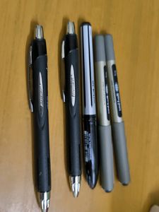 5 Black Pen And Glue Stick