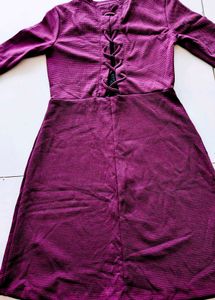Globus Burgundy Casual Dress