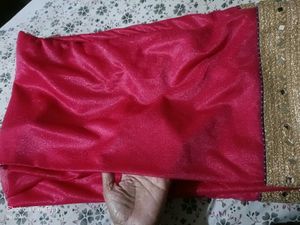 Pink Saree With Blouse Piece