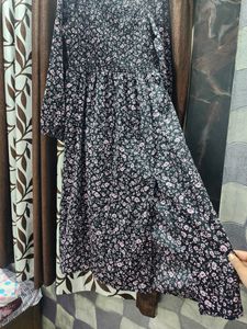 Tokyo Talkies Black Purple Floral Dress