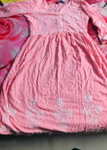 pink anarkali