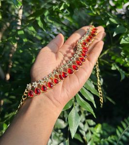 Red Stone Choker Necklace