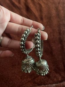 Silver Jhumka Earrings combo
