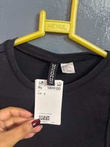 H&M Black Bodycon Mini Dress