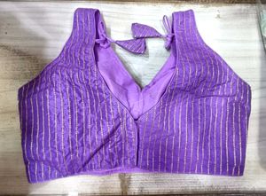 Purple Striped Blouse
