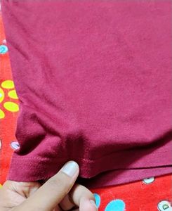 Maroon T-Shirt For Men 👕 (Round-Neck) 🟥