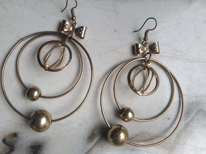 2 Set, Earring, Silver And Golden Colour