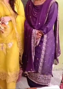 Embroidered salwar suit with dupatta