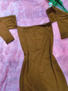Brown Bodycon Mini Dress