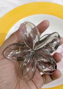 Clear Flower Hair Claw Clip