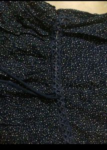 Navy Blue Polka Dot Top