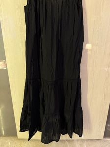 Free Size Full Length Classy Black Dress