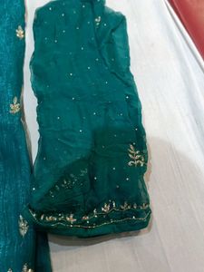 Teal Embellished Salwar Kameez Set