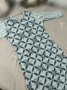 Printed Grey Kurta