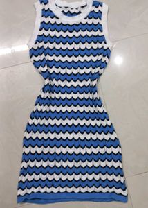 Blue Knit Dress