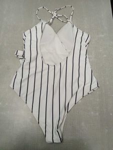Striped One Piece Swimsuit