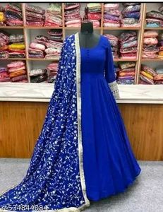 Hot Pink Embroidered Anarkali Suit
