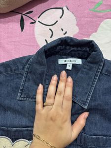 Denim Crop Shirt