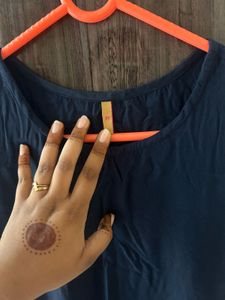 Navy Sleeveless Dress Kurta