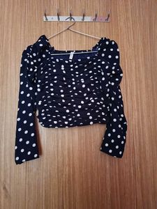 Polka Dot Crop Top