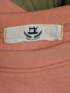 Oversized Peach Slogan Sweatshirt