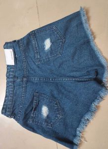 Distressed Denim Shorts