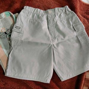 pure cotton shirt n half pant set for 6 to 7 year
