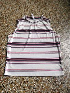 Striped Mock Neck Tank Top