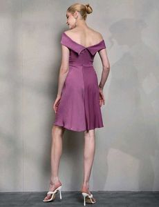 Purple Off Shoulder Dress
