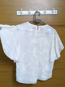 Elegant White Floral Blouse