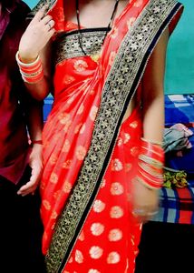Red Colour Party Wear Saree