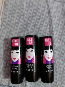 Elle 18 Color Pops Matte Lipsticks (Set of 3)