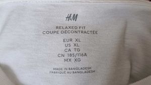 H&amp;M  OVERSIZE WHITE T- SHIRT