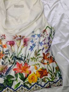 White Floral Summer Top.