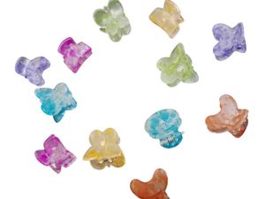 Colorful Mini Hair Claw Clips (Set of 12)