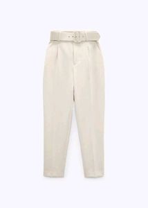 Zara Belted High-Waisted Trousers