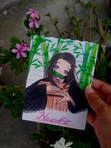 Handmade Nezuko Kamado Drawing 🌸